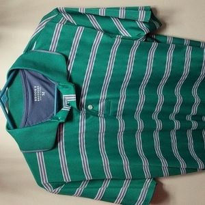 Brooks Brothers Green Stripe M Polo